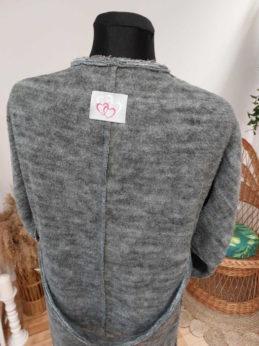 Płaszcz, kardigan, narzutka ciepła ok. S/M