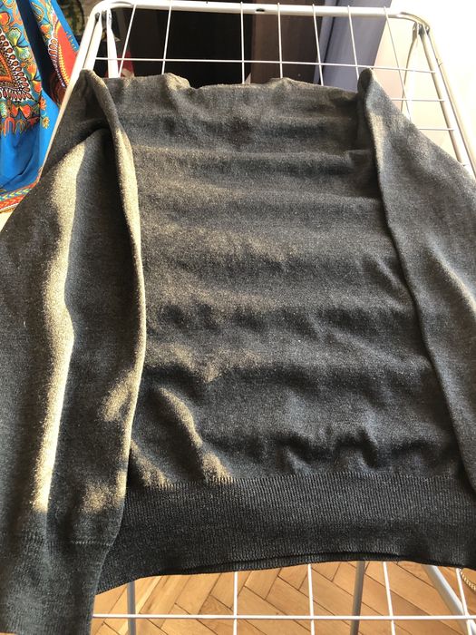Szary Klasyczny Sweter River Island | 50% Merino Wool | XXL
