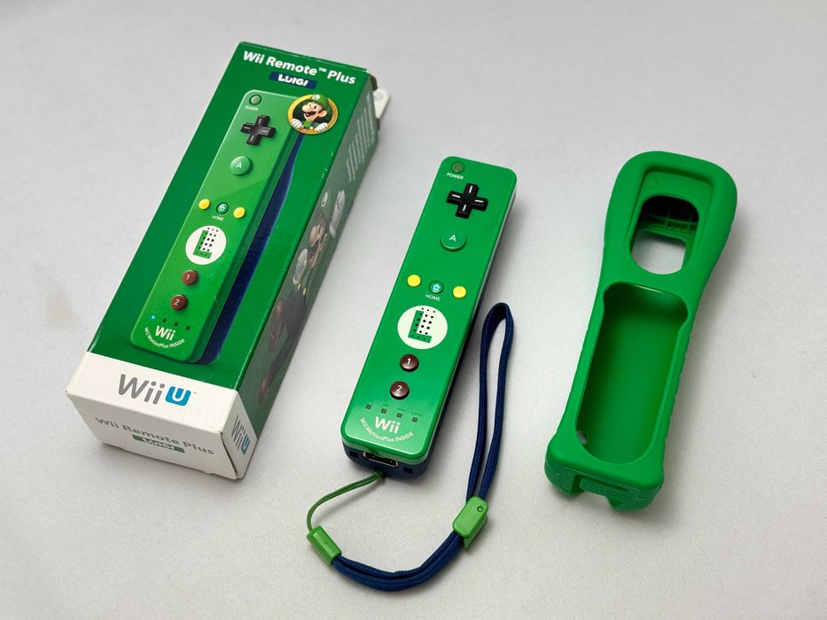Oryginalny kontroler Nintendo Wii U Remote Plus Luigi, komplet!