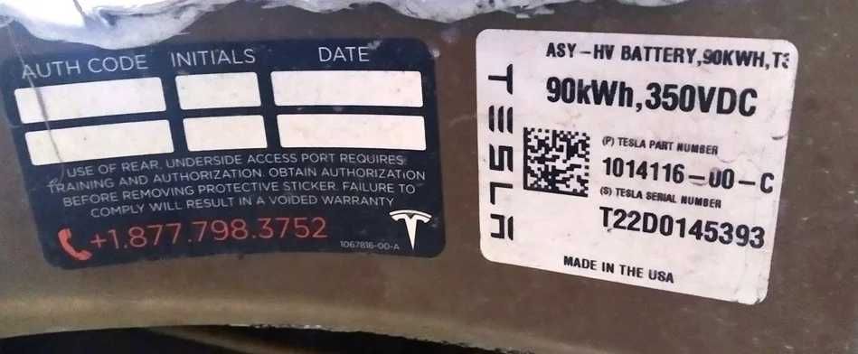 Bateria Tesla model S 2013-2016 (fase 1) 90 kwh