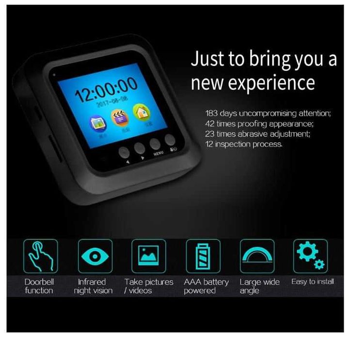 Wizjer (judasz) do drzwi z kamerą i wyświetlaczem 2.4'' ‎Splenssy