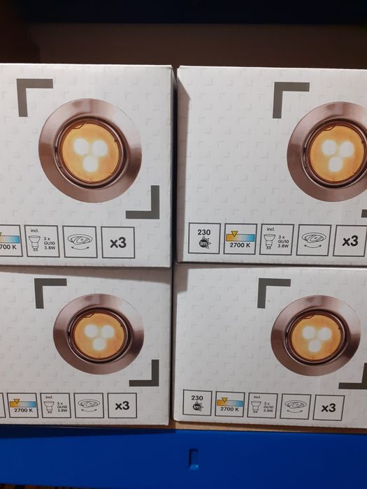 Oczka LED GU10 satyna. 12 szt.