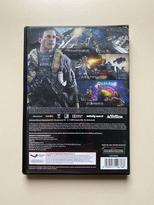 Диски игры Call Of Duty Infinite Warfare для ПК (игра немецкой версии)