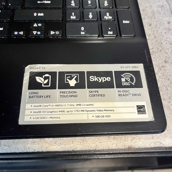 Laptop Acer Aspire E15 | E5-571-39EG | Core i3 | 500GB HDD | Używany