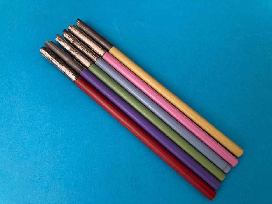 Lote de 6 Penas de Escrever em madeira Muito Antigas