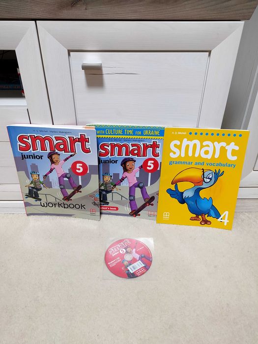 Smart 5 Комплект підручників з англійської мови оригінальний + диск
