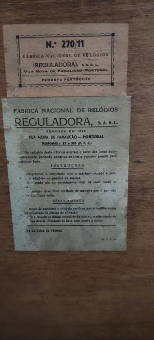 Relógio de Parede Antigo "A Boa Reguladora" – Modelo Angoche (Funcional)