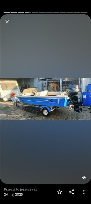 Motorówka z silnikiem Mercury Przyczepka