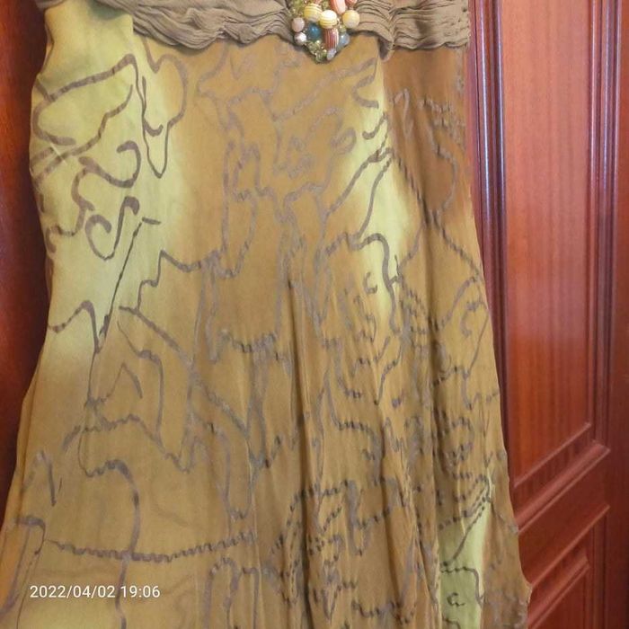 Vestido Cerimónia tons de verdes (TAMANHO 38/40) - USADO UMA VEZ