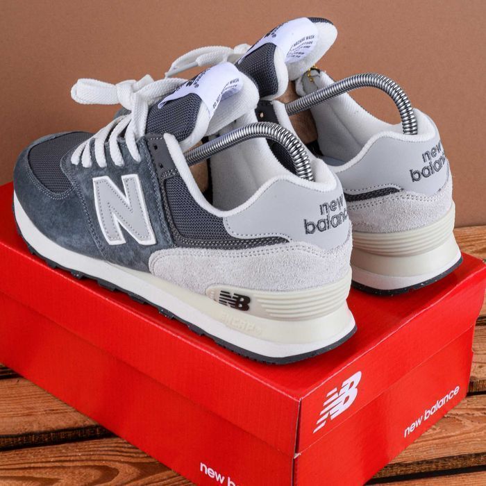 (1809) Кросівки New Balance 574 сірі з пісочним (41-46) NB nb нб