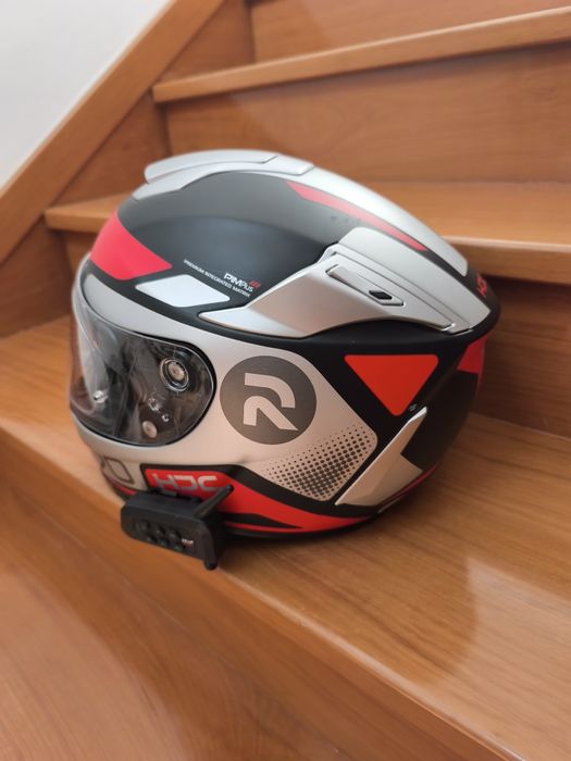 capacete, casaco e luvas mota