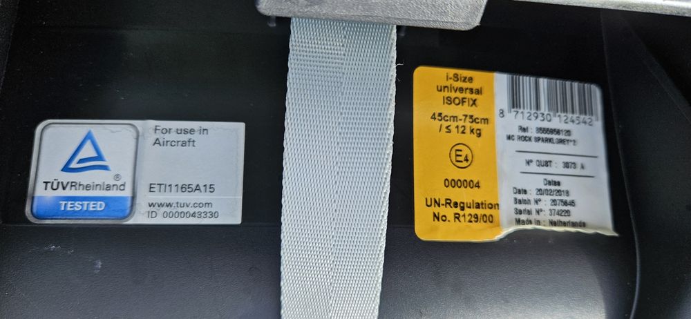 Fotelik Maxi - cosi Pebble Plus szary 0-12kg z daszkiem szary nosidełk