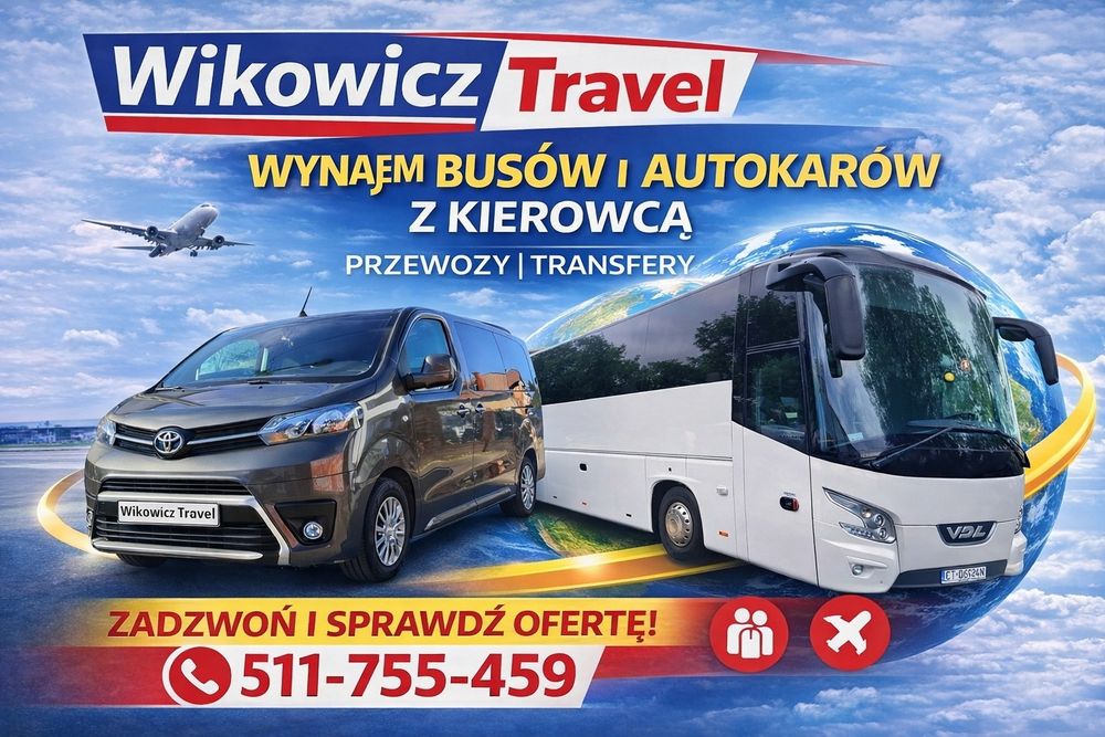 Przewoz osób autokarem lub busem