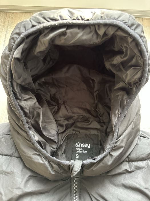 Kurtka puffer z kapturem czarna S