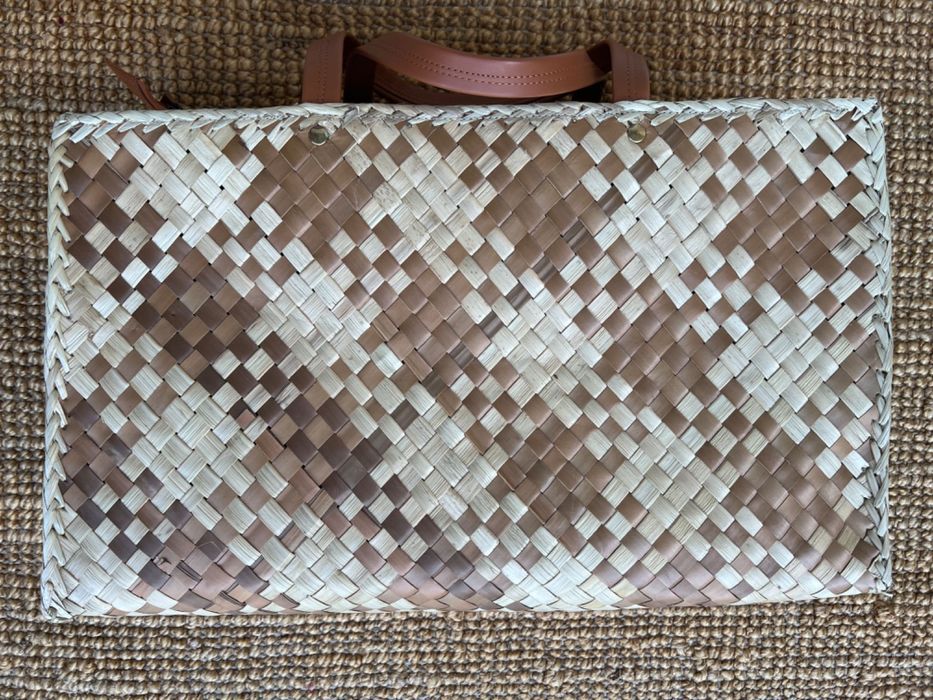 Boho Swing shopper kosz koszyk torebka maxi shopper cynamonowa pepitka