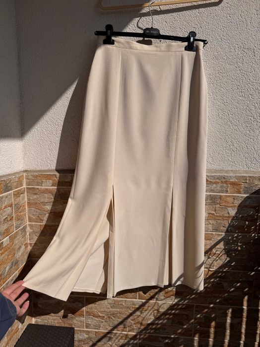 Jak nowa ecru długa zwiewna elegancja zakładki 38!