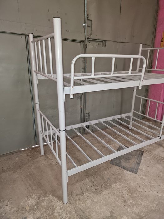 Lóżko piętrowe metalowe wojskowe pracownicze 90x190cm