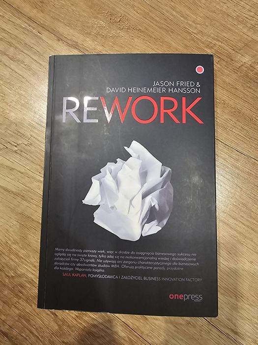 Sprzedam książkę - Rework Jason Fried David Heinemeier Hansson