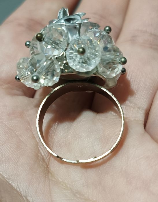 Anel Flor Transparente novo