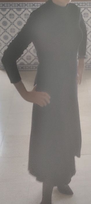 Vestido preto de malha da Zara