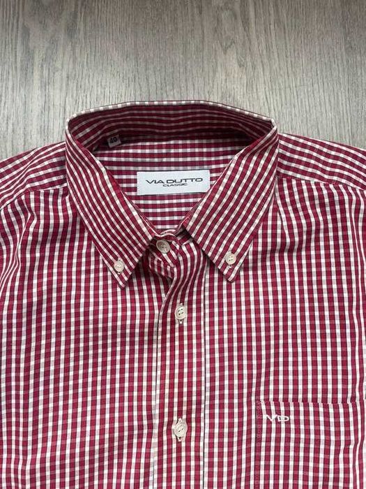 Camisa encarnada aos quadrados - VIADUTTO - 40