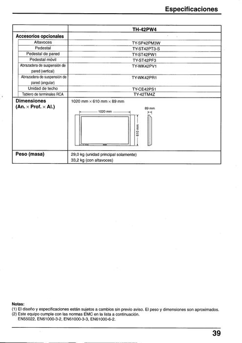 Monitor Plasma Panasonic