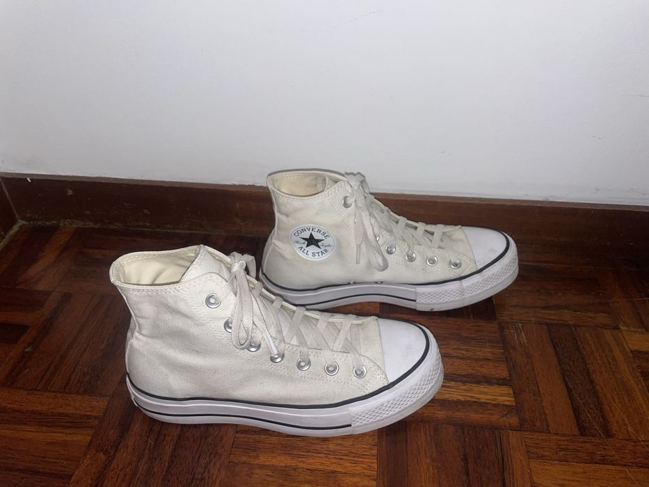Converse All Star de plataforma branco