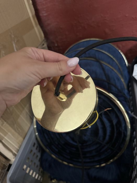 Lampa wisząca niebieska granatowa