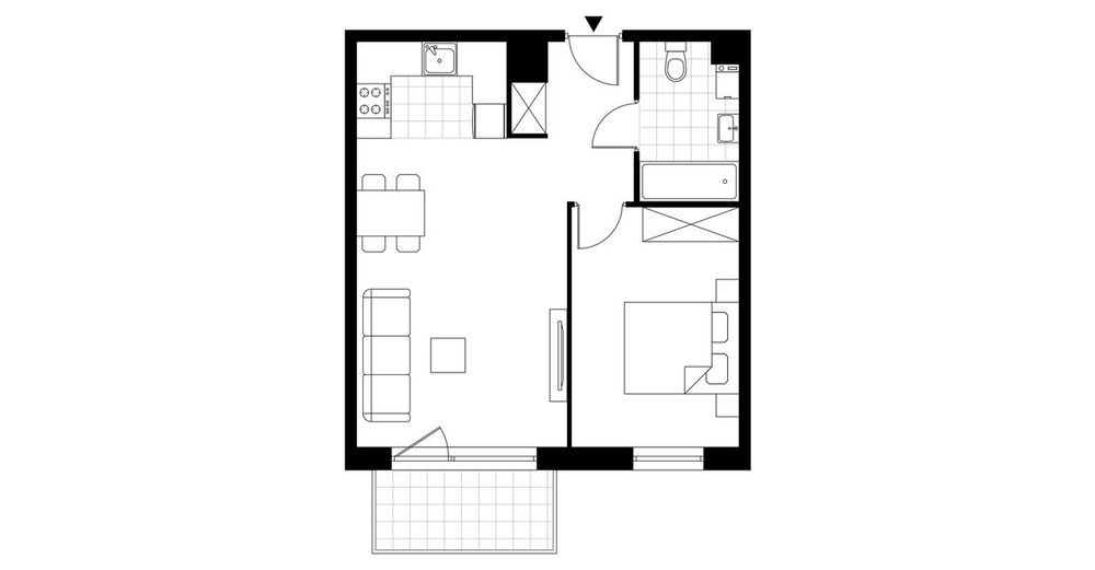 2-pokojowe mieszkanie 45m2 + balkon Bezpośrednio