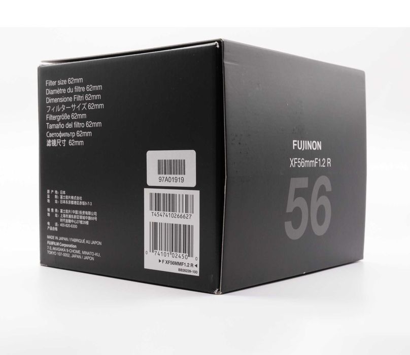 Objetiva Fuji 56mm 1.2 R super EBC