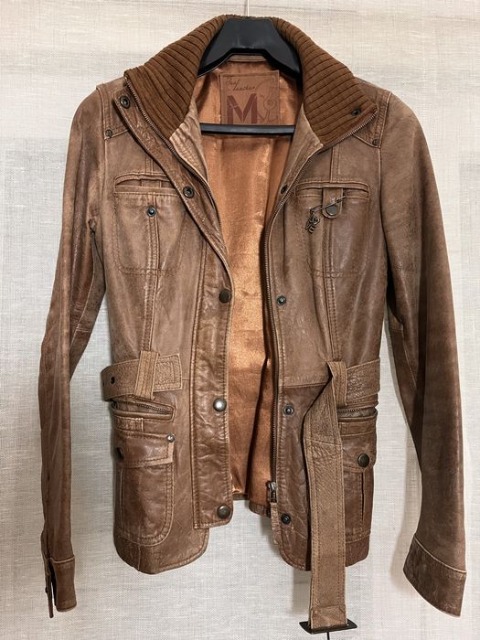 Casaco pele castanho