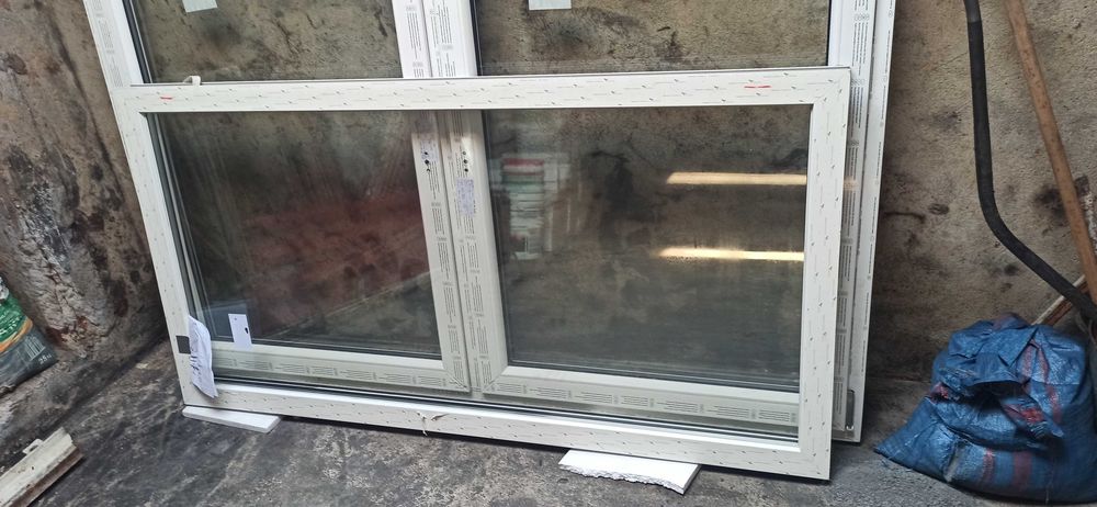 Okno PVC "fix" 180,5 x 92.5, białe, dwu szybowe