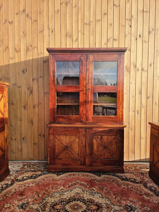 Witryna drewniana kolonialna prosta 140 cm #1614 Stylowy Węgrów