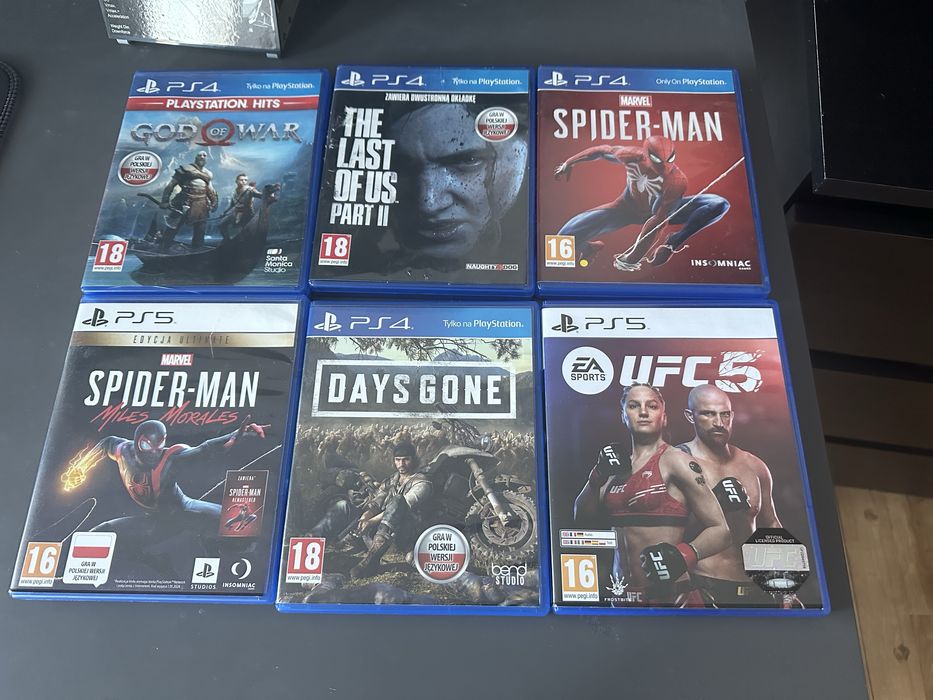 Gry na PS5/PS4 ufc spider man god of war the last of us uncharted 4