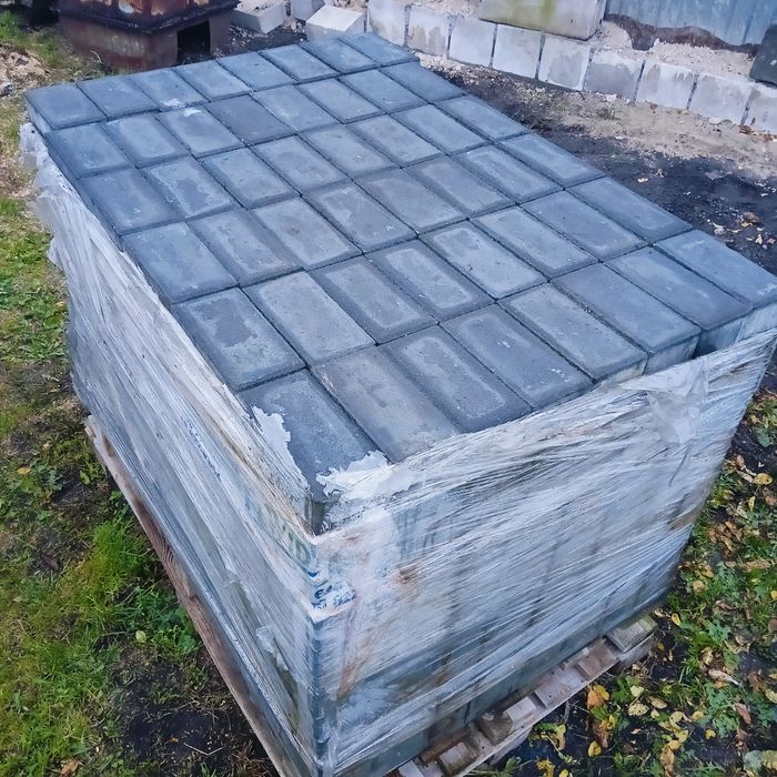 Kostka brukowa FLAWID 6 cm Grafit – Nowa, 2 palety (26 m²) OKAZJA!