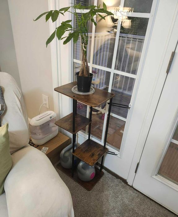 Kwietnik stojak na kwiaty drewniany narożny z 4 poziomami 78 cm