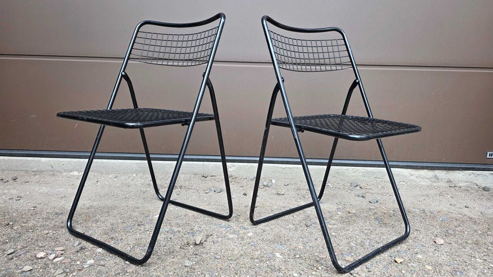 Klasyk IKEA: Krzesła Składane „Ted Net” – Proj. Niels Gammelgaard .Lata 70/80