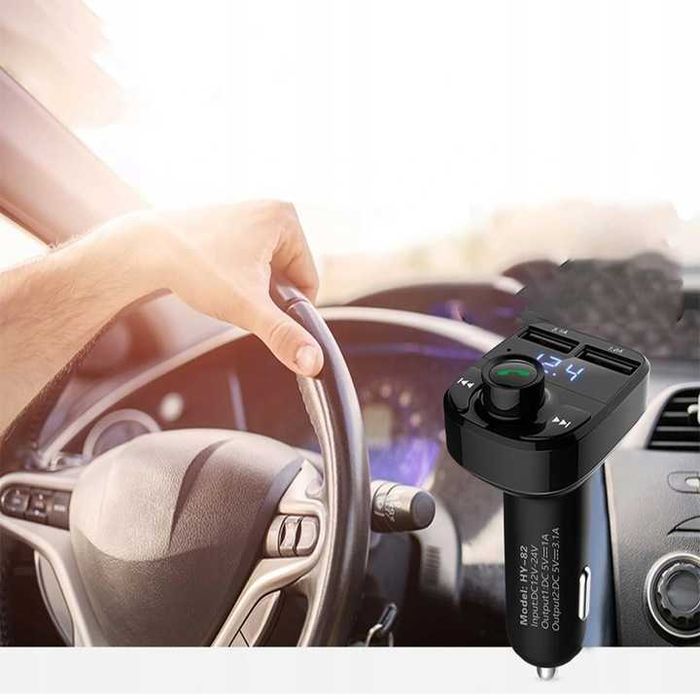 TRANSMITER bluetooth FM MP3 SD ładowarka 2xUSB