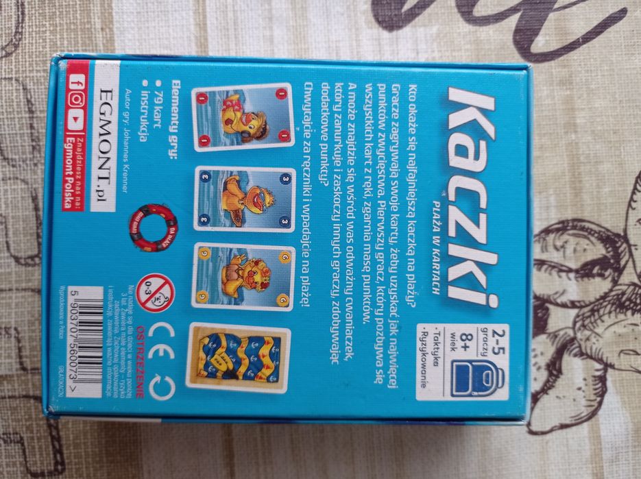 Gra karciana "Kaczki plaża w kartach" Egmont