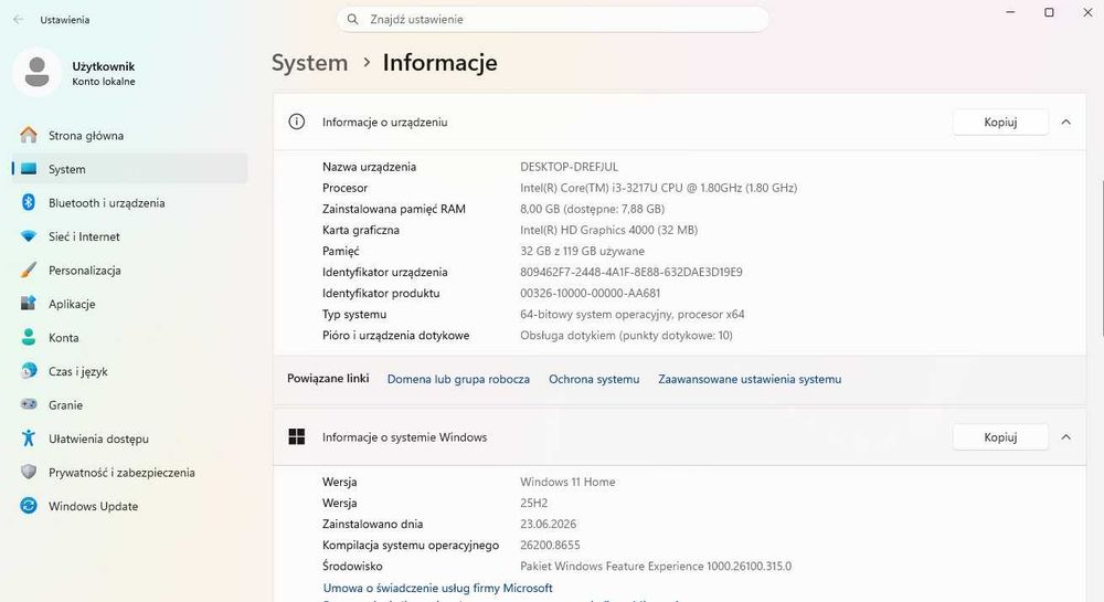 Dotykowy mini Lenovo - Windows 11 | SSD | Intel i3 | 8GB RAM