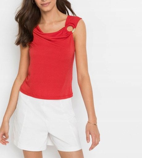 B.P.C top truskawkowy z aplikacją r.32/34