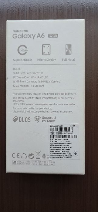Продам Samsung A6
