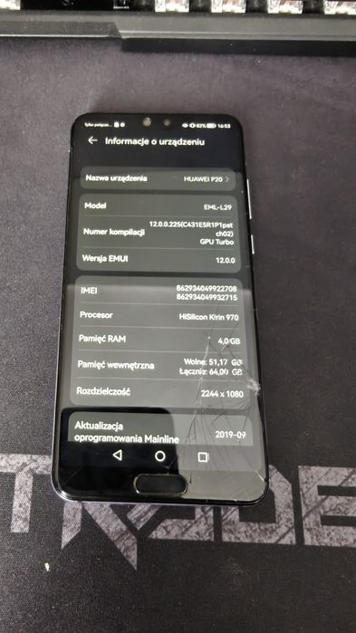Huawei p20 4gb RAM/64gb pamięci