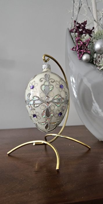 Bombka świąteczna bogato zdobiona