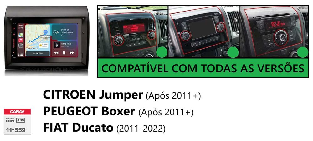 Rádio 2DIN FIAT Ducato • Peugeot Boxer • Citroen Jumper • Android GPS
