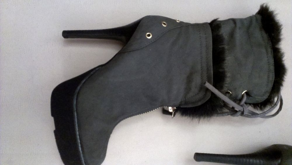 Зимние замшевые сапоги\ботинки