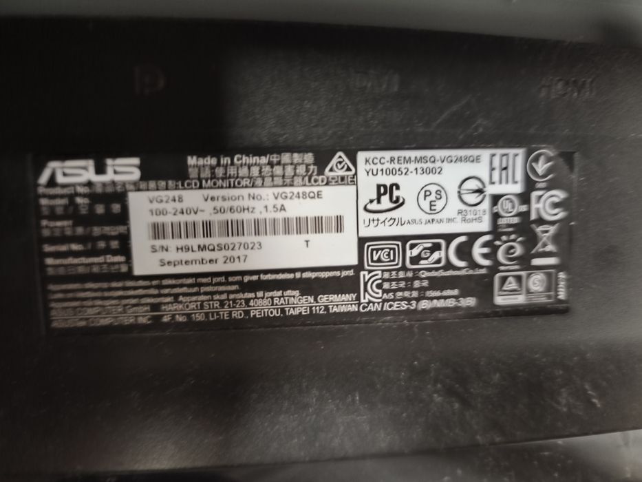 Monitor ASUS VG248QE 24"
