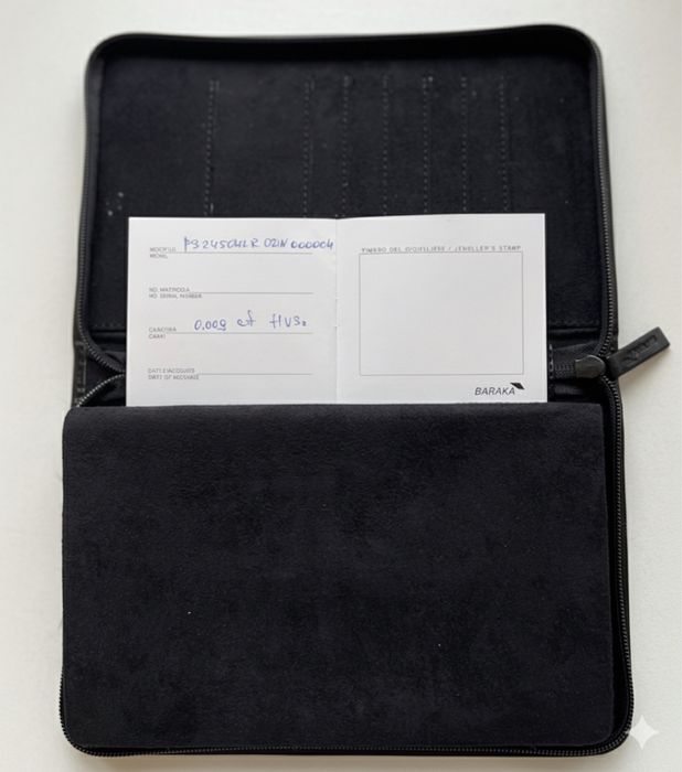 Запонки Baraka зі шкірою ската та рожевим золотом, Італія