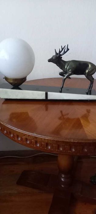 Lampka z jeleniem - w stylu Art Deco. Wysyłka