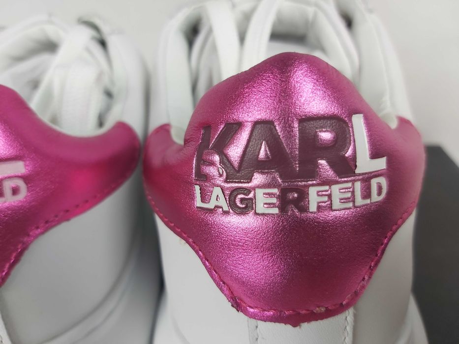 Oryginalne sneakersy KARL LAGERFELD skorzane trampki 37